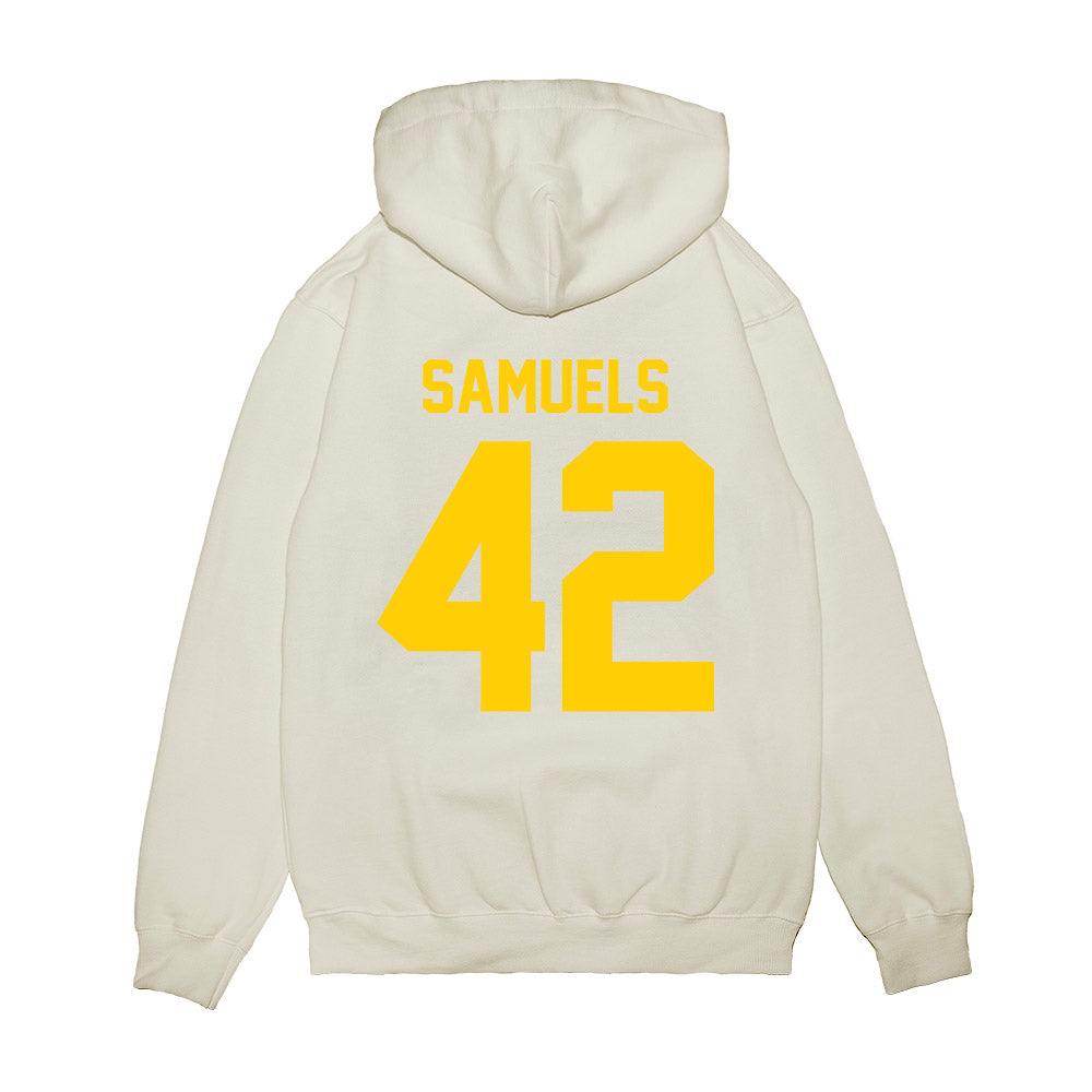 Maryland - NCAA Football : De'Juan Samuels - Vintage Helmet Premium Hooded Sweatshirt-1