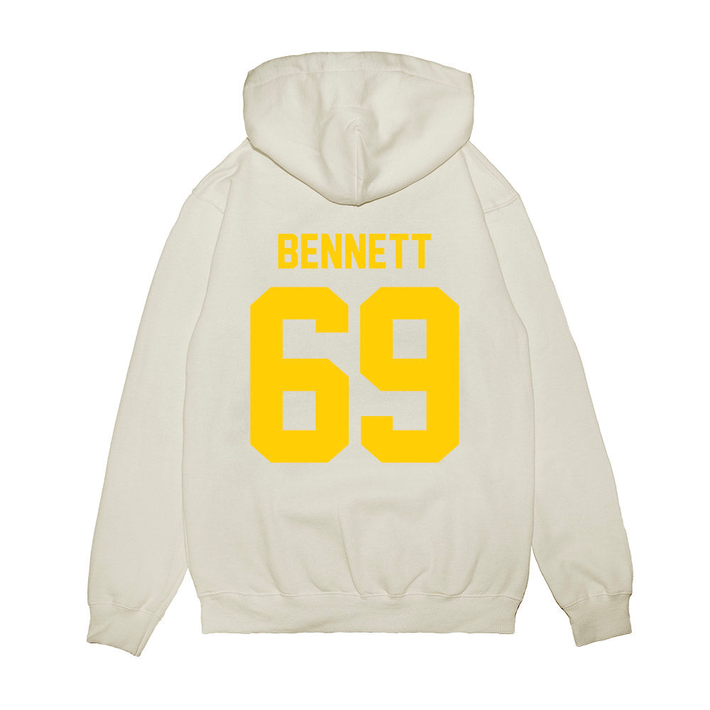 Maryland - NCAA Football : Logan Bennett - Vintage Helmet Premium Hooded Sweatshirt-1