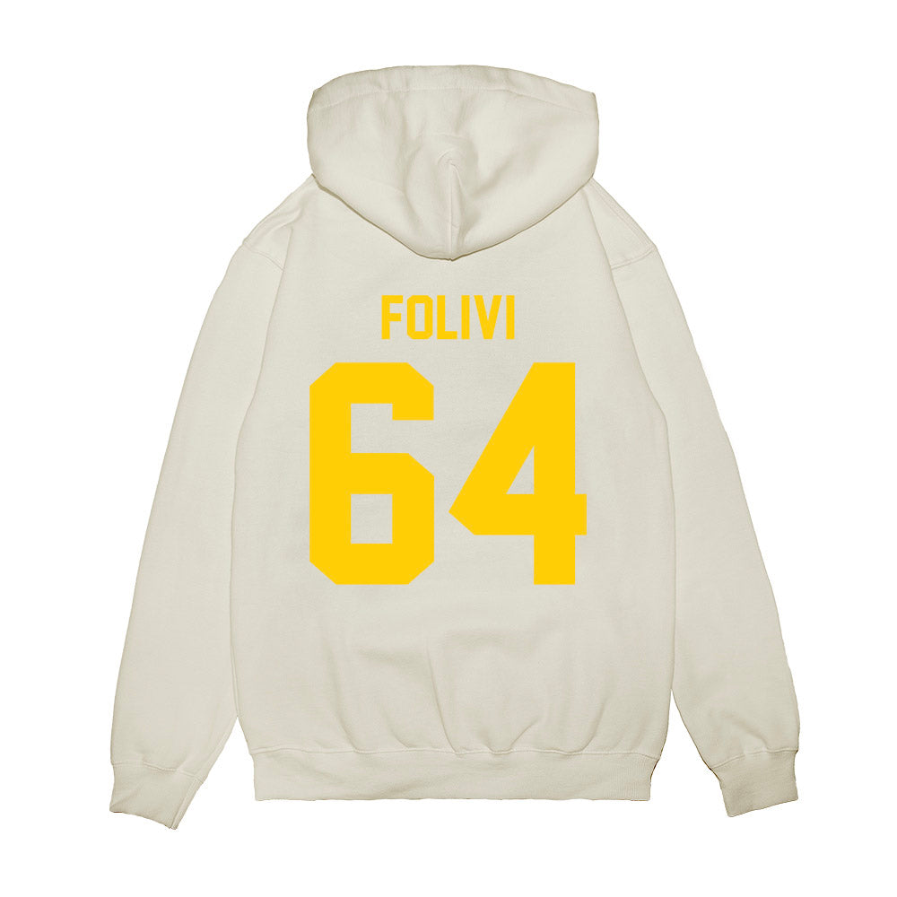 Maryland - NCAA Football : Aaron Folivi - Vintage Helmet Premium Hooded Sweatshirt-1