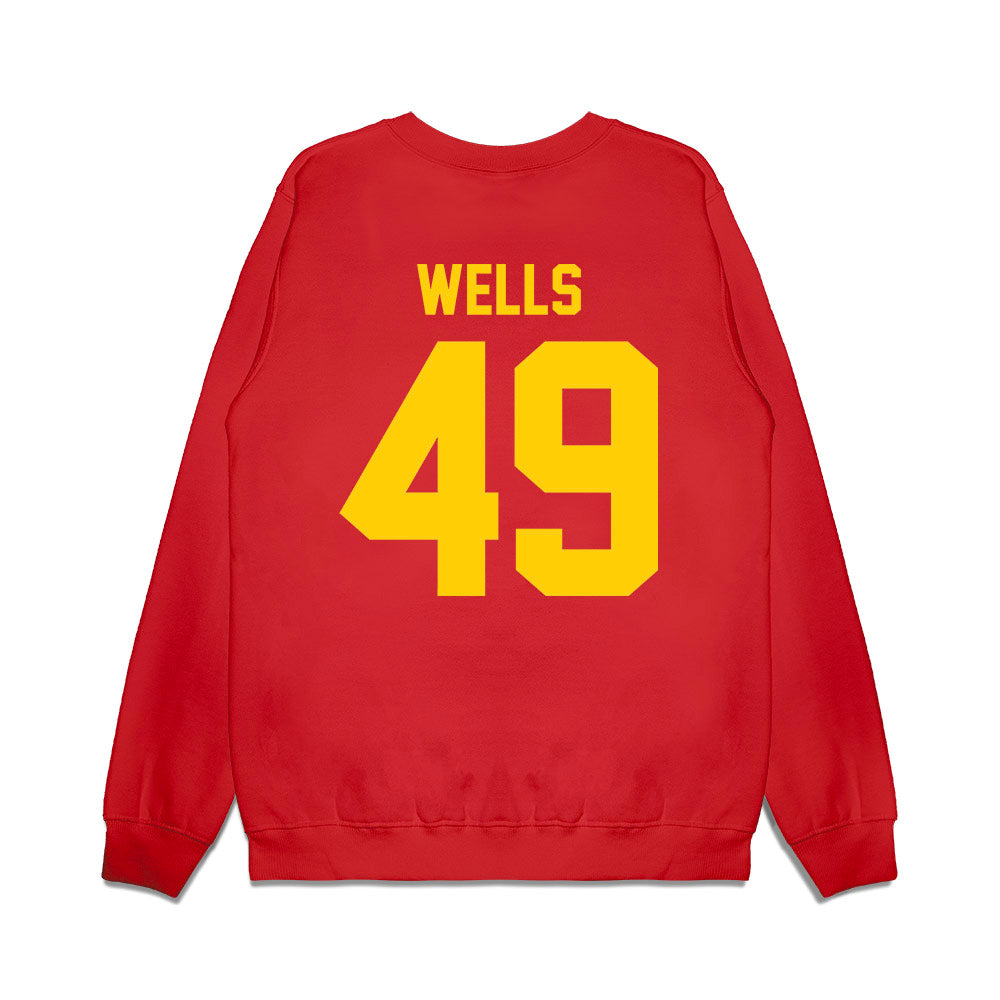 Maryland - NCAA Football : Chris Wells - Vintage Helmet Premium Crewneck Sweatshirt-1