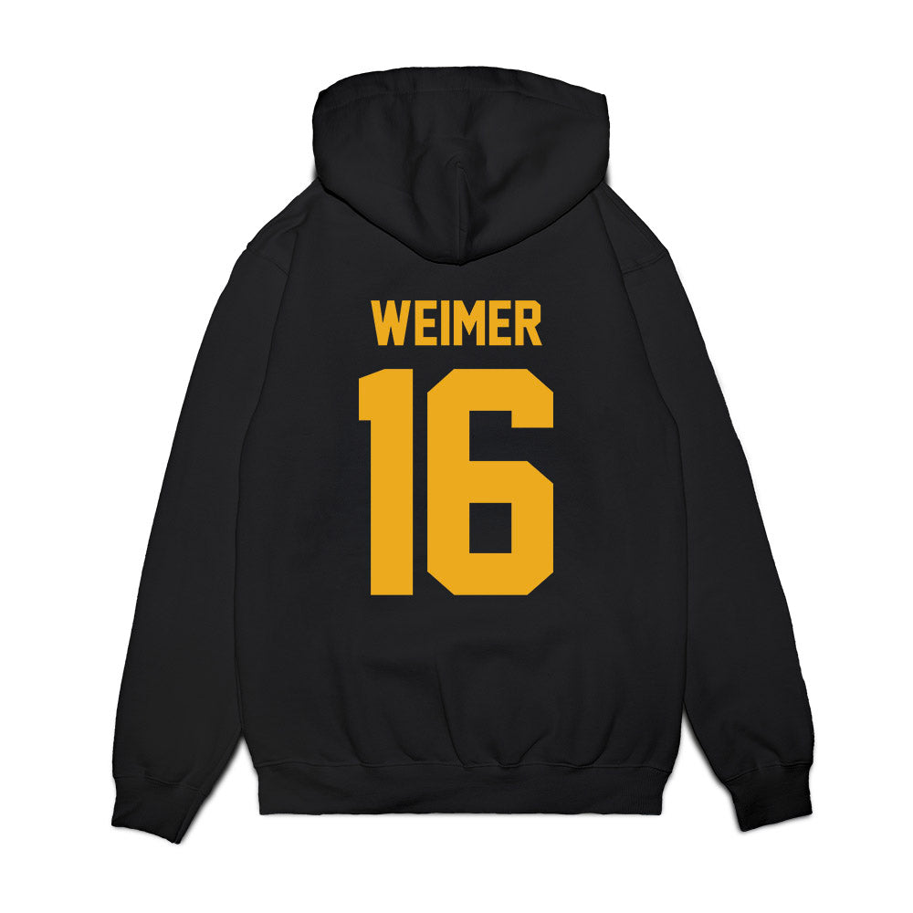 West Virginia - NCAA Football : Jeffrey Weimer - Vintage Helmet Premium Hooded Sweatshirt-1