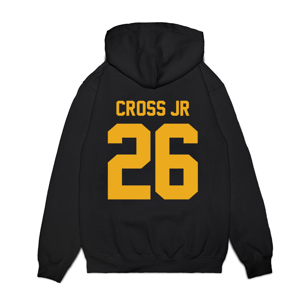 West Virginia - NCAA Football : Jason Cross Jr - Vintage Helmet Premium Hooded Sweatshirt-1