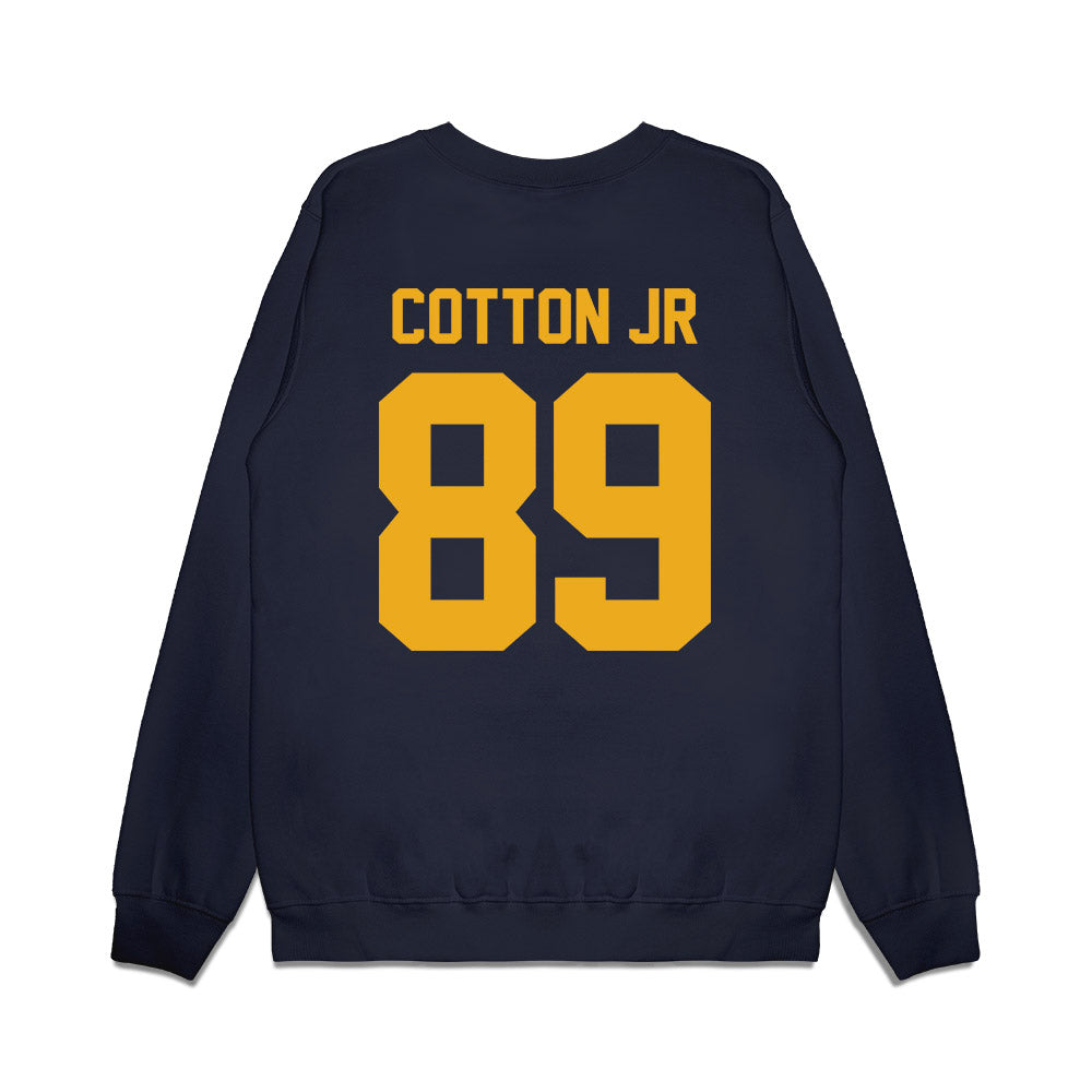 West Virginia - NCAA Football : Dj Cotton jr - Vintage Helmet Premium Crewneck Sweatshirt-1