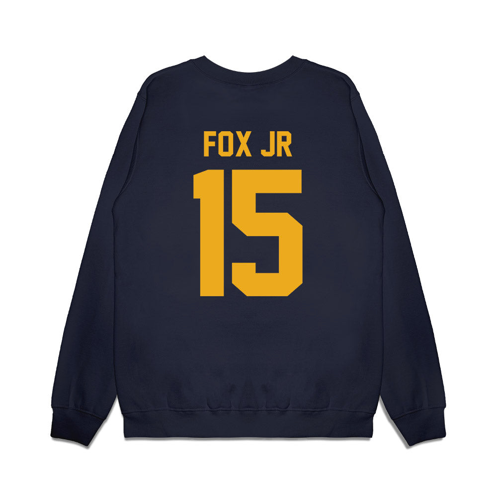 West Virginia - NCAA Football : Scotty Fox Jr - Vintage Helmet Premium Crewneck Sweatshirt-1