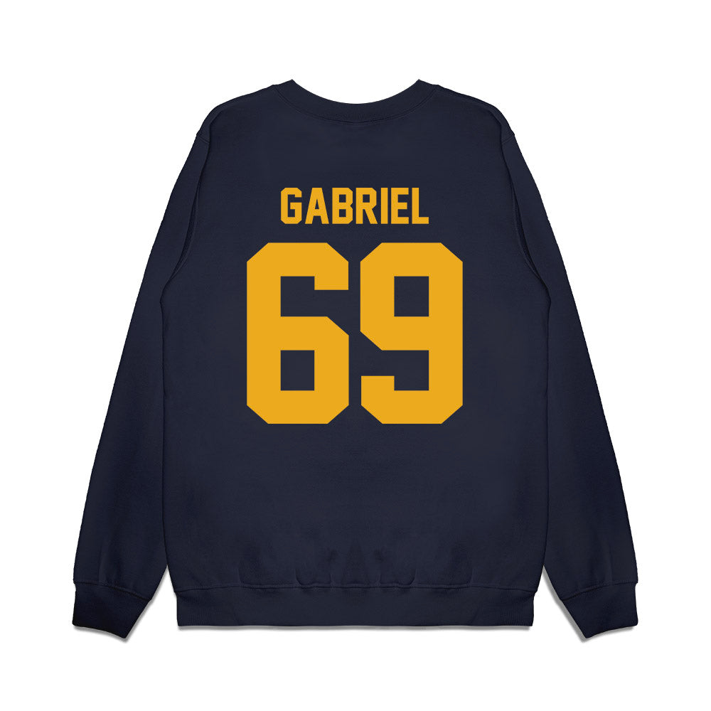 West Virginia - NCAA Football : Nathanael Gabriel - Vintage Helmet Premium Crewneck Sweatshirt-1