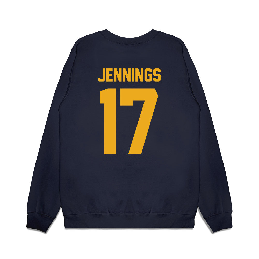 West Virginia - NCAA Football : Zae Jennings - Vintage Helmet Premium Crewneck Sweatshirt-1