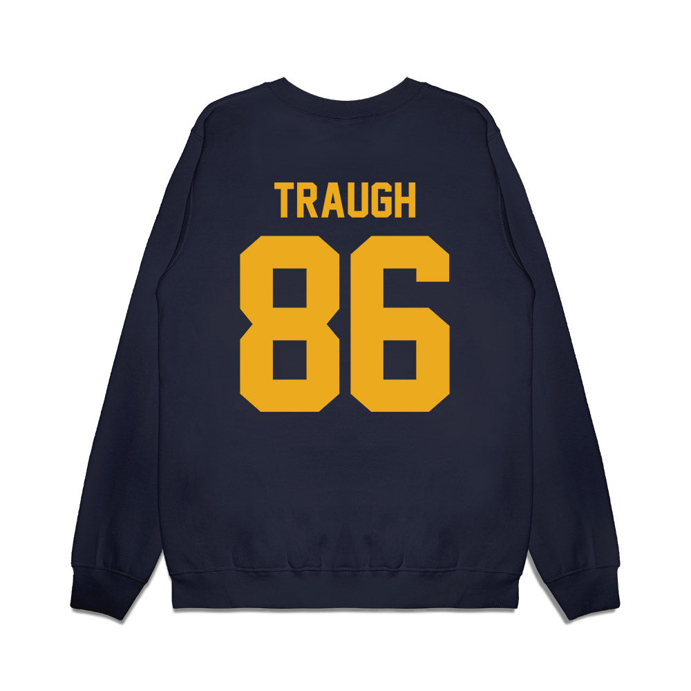 West Virginia - NCAA Football : Cyrus Traugh - Vintage Helmet Premium Crewneck Sweatshirt-1