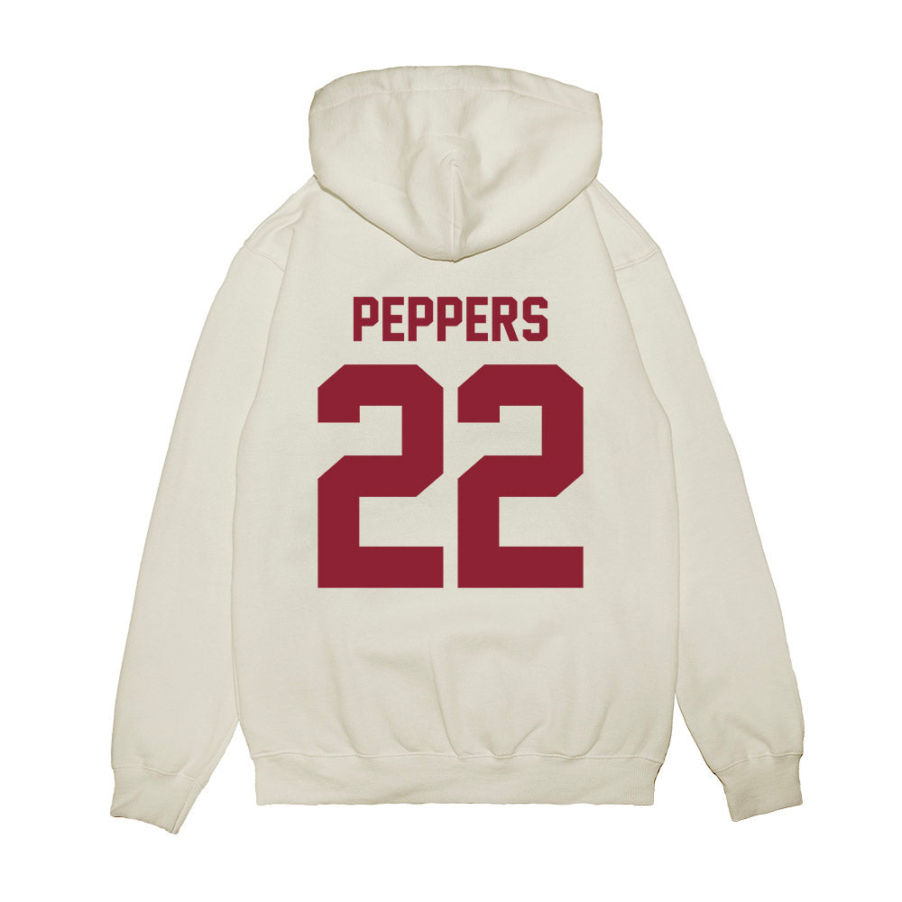 Iowa State - NCAA Football : Ryver Peppers - Vintage Helmet Premium Hooded Sweatshirt-1