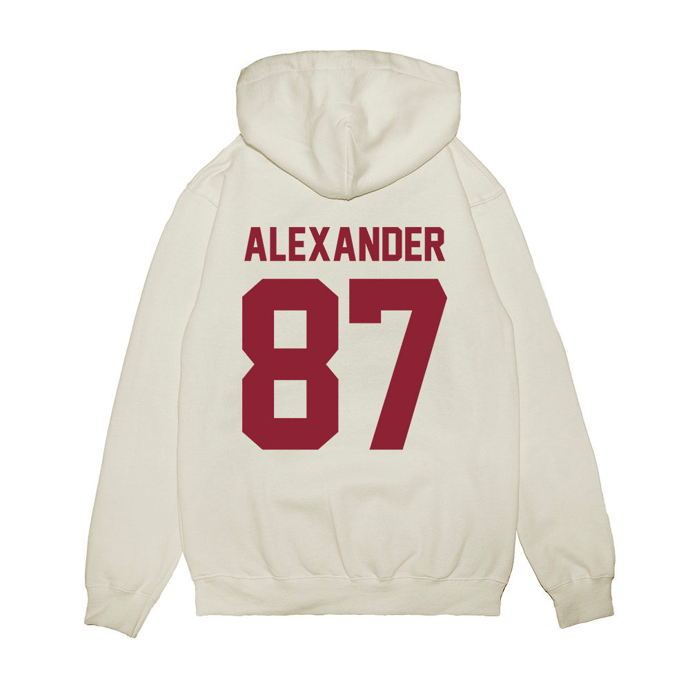 Iowa State - NCAA Football : Cooper Alexander - Vintage Helmet Premium Hooded Sweatshirt-1