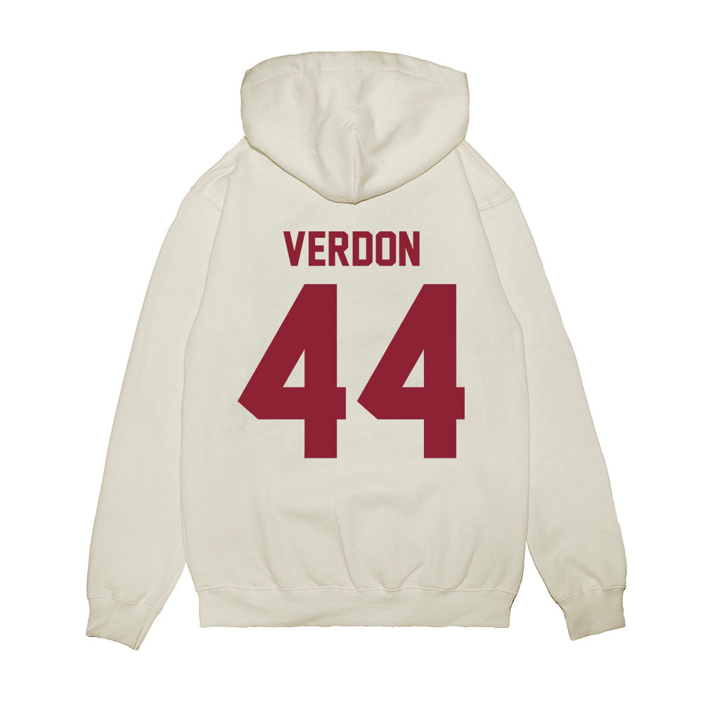 Iowa State - NCAA Football : Trey Verdon - Vintage Helmet Premium Hooded Sweatshirt-1
