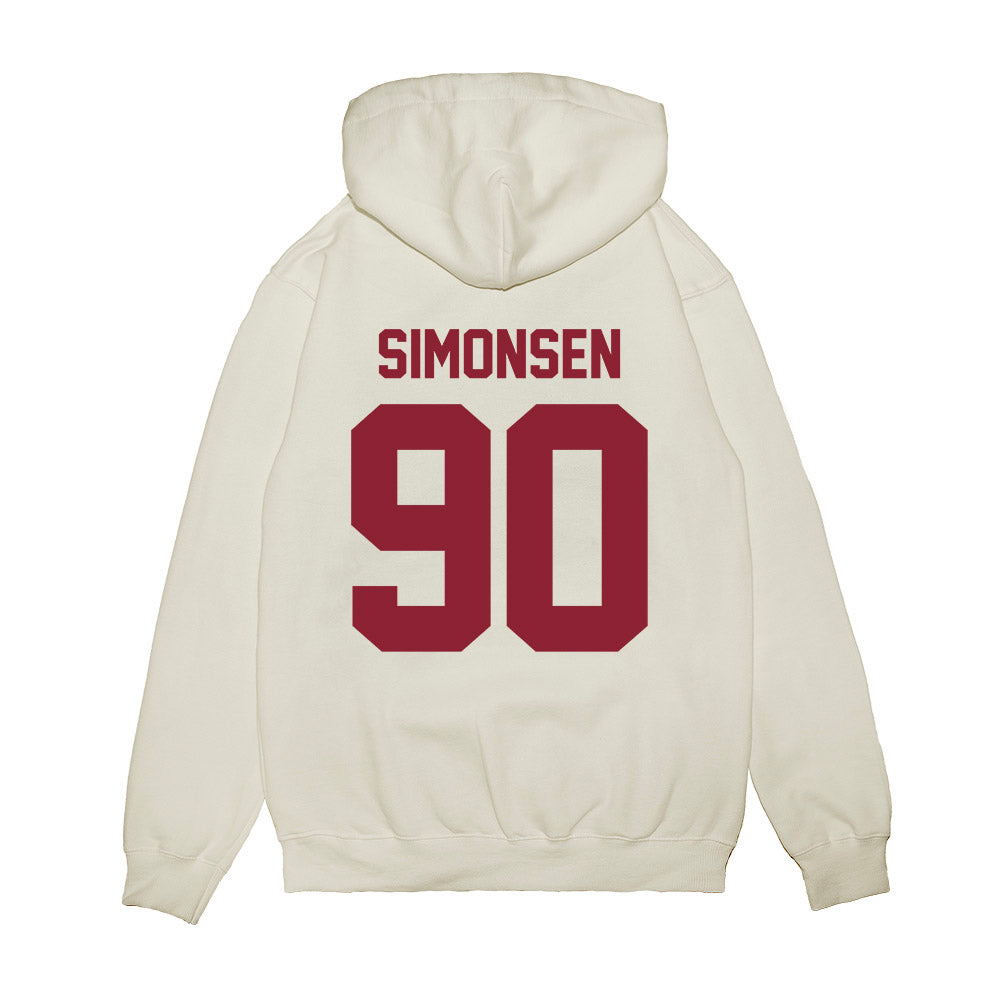 Iowa State - NCAA Football : Braden Simonsen - Vintage Helmet Premium Hooded Sweatshirt-1
