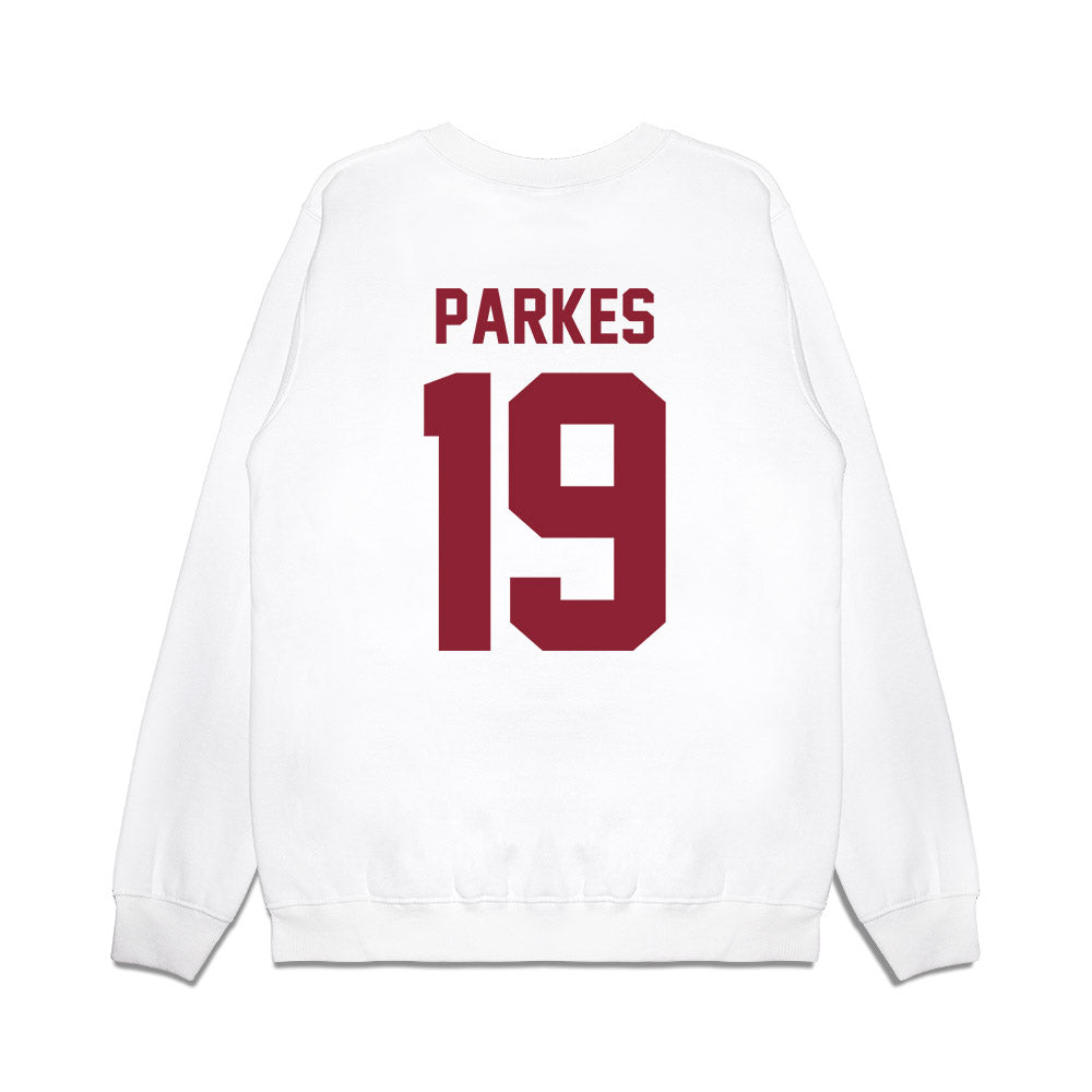 Iowa State - NCAA Football : Michael Parkes - Vintage Helmet Premium Crewneck Sweatshirt-1