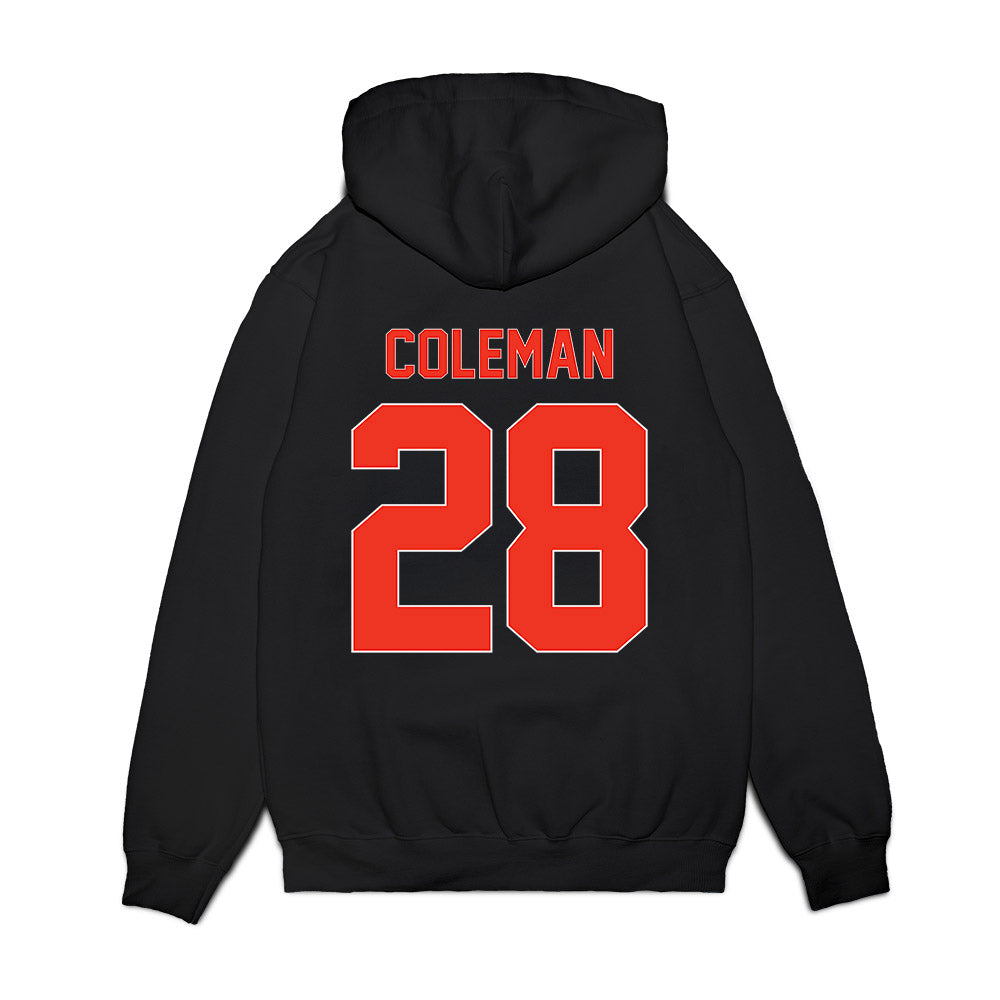 Syracuse - NCAA Football : Malachi Coleman - Vintage Helmet Premium Hooded Sweatshirt-1