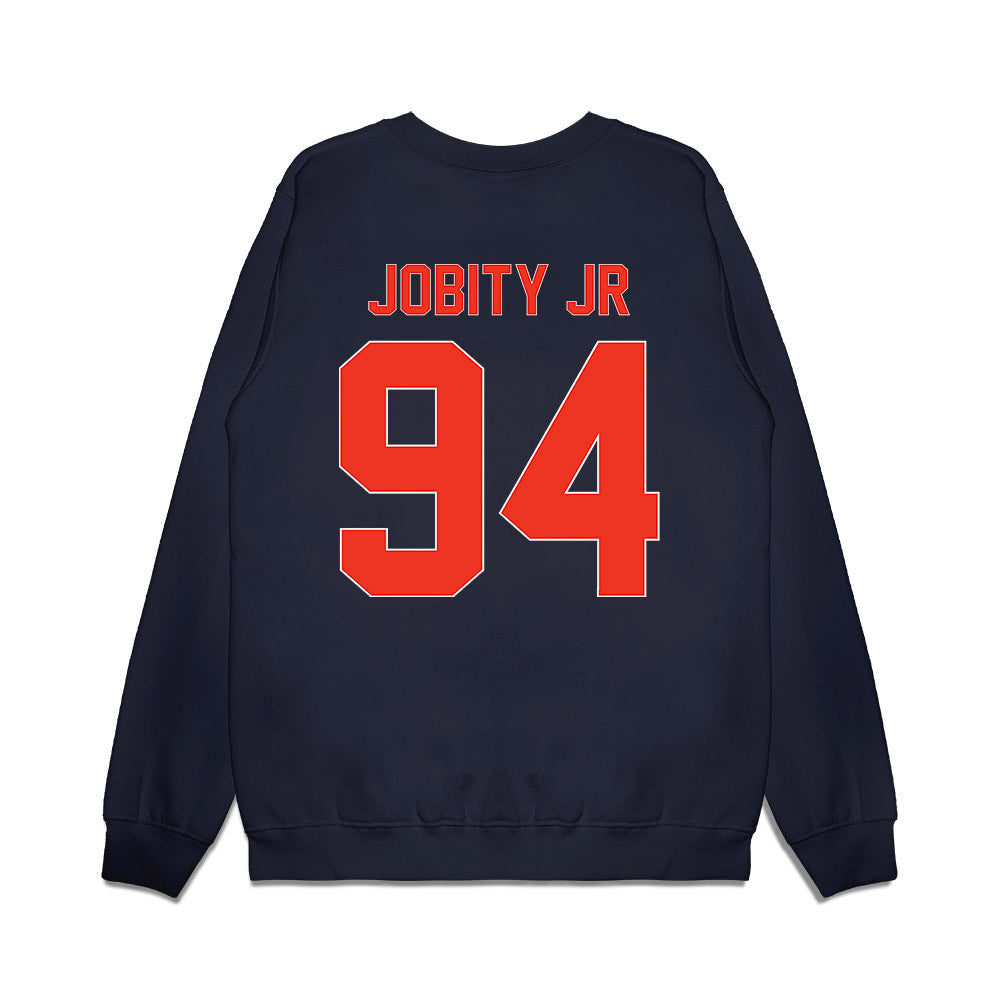 Syracuse - NCAA Football : Kevin Jobity Jr - Vintage Helmet Premium Crewneck Sweatshirt-1
