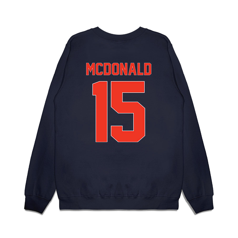 Syracuse - NCAA Football : Derek McDonald - Vintage Helmet Premium Crewneck Sweatshirt-1
