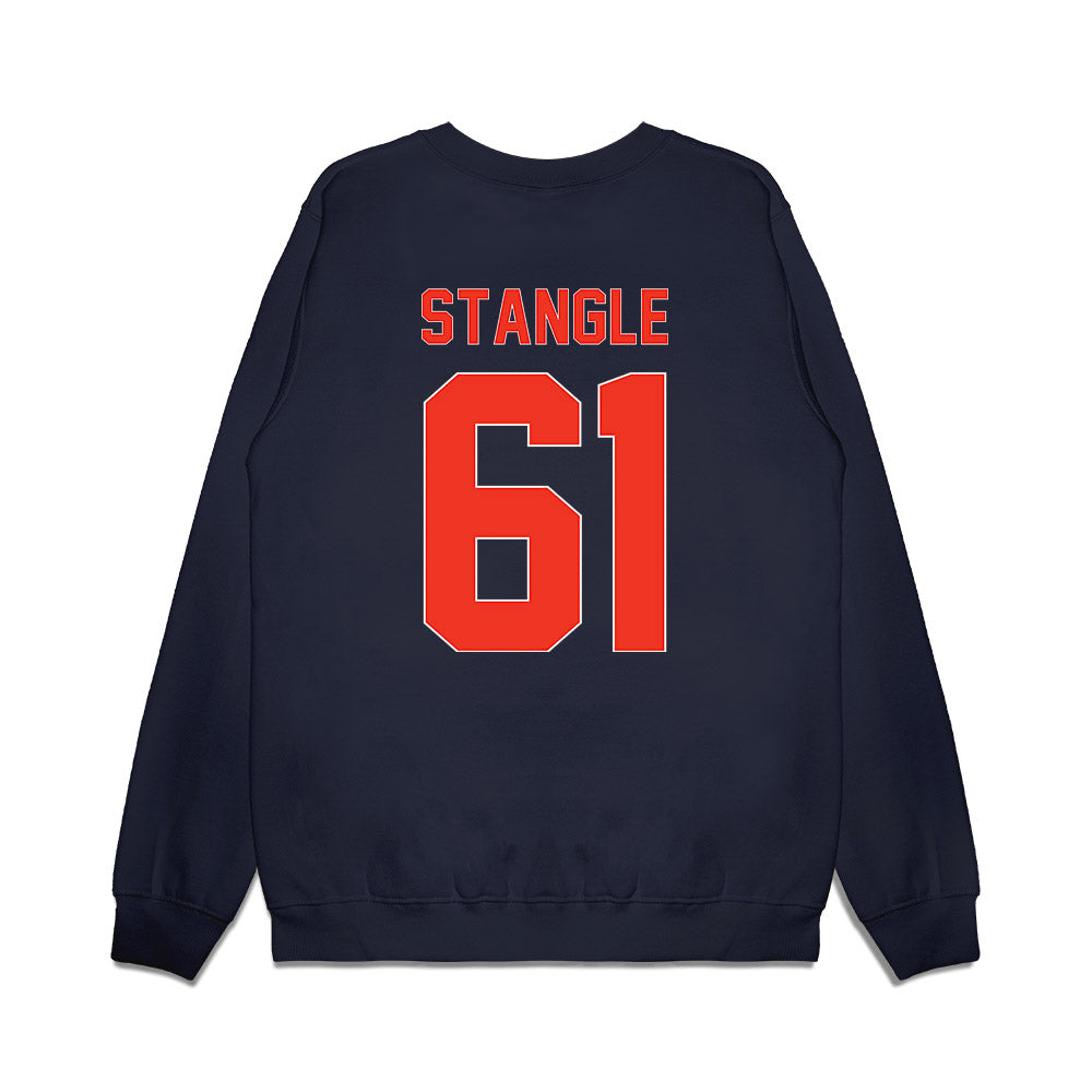 Syracuse - NCAA Football : Ethan Stangle - Vintage Helmet Premium Crewneck Sweatshirt-1