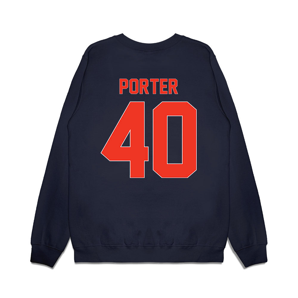 Syracuse - NCAA Football : Tommy Porter - Vintage Helmet Premium Crewneck Sweatshirt-1