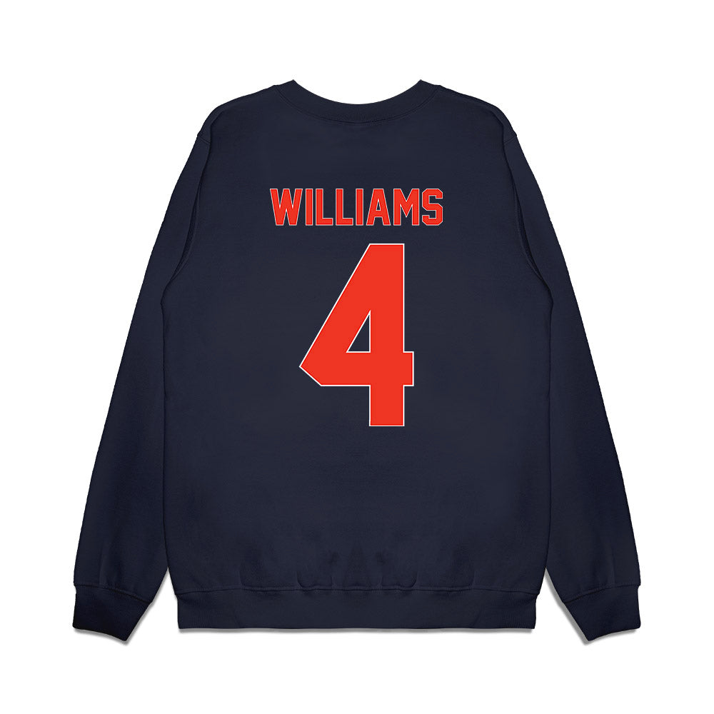 Syracuse - NCAA Football : Jakhari Williams - Vintage Helmet Premium Crewneck Sweatshirt-1