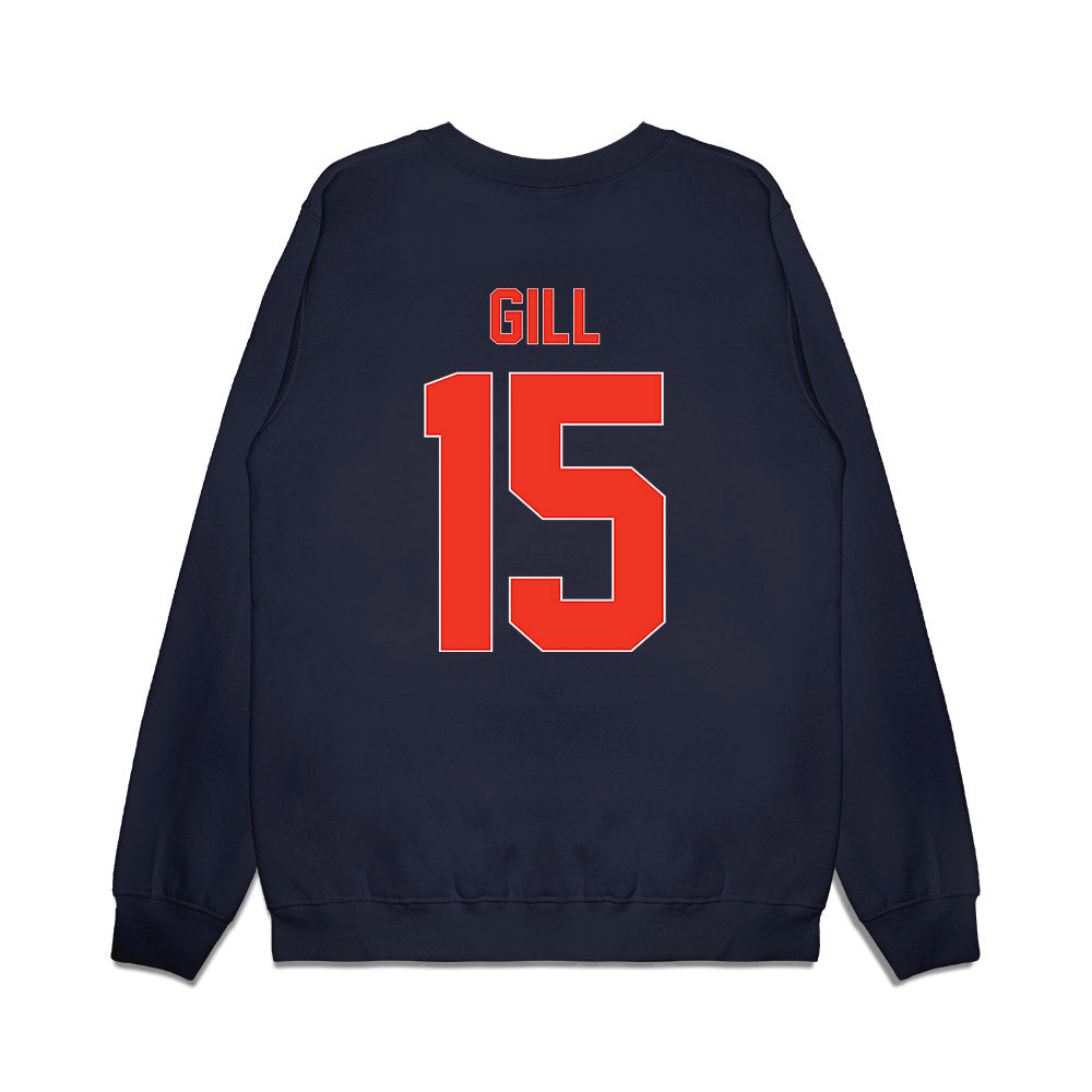 Syracuse - NCAA Football : Darrell Gill - Vintage Helmet Premium Crewneck Sweatshirt-1