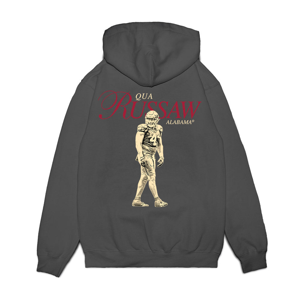 Alabama - NCAA Football : Qua Russaw - Legacy Premium Hooded Sweatshirt-1