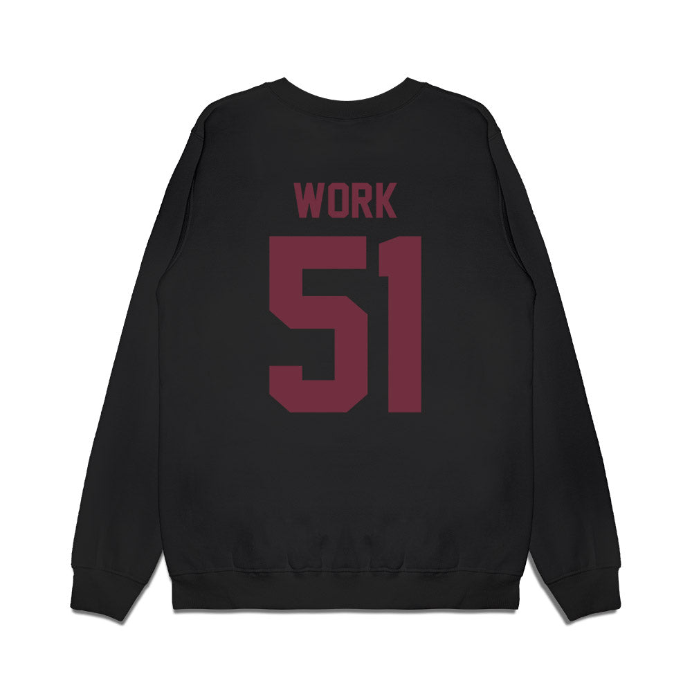 Mississippi State - NCAA Football : Luke Work - Vintage Helmet Premium Crewneck Sweatshirt-1