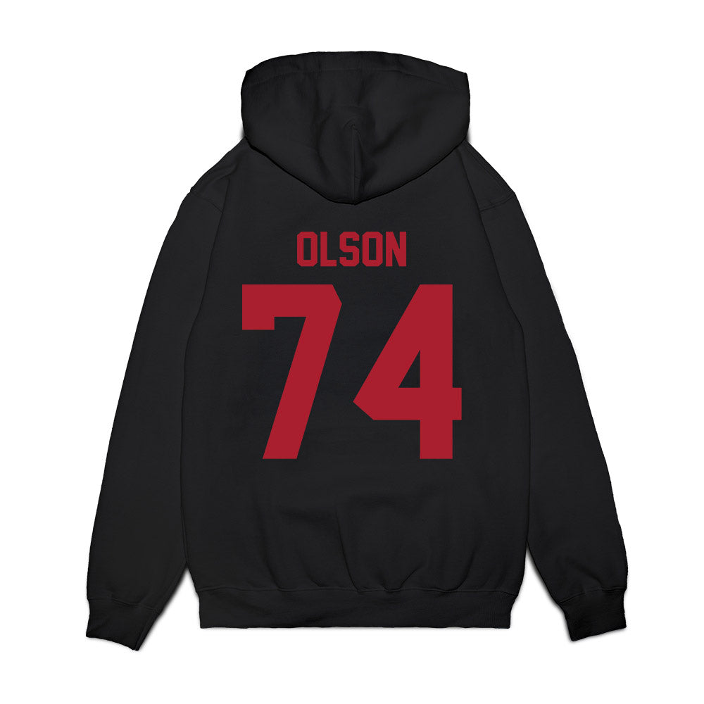 Utah - NCAA Football : Keith Olson - Vintage Helmet Premium Hooded Sweatshirt-1