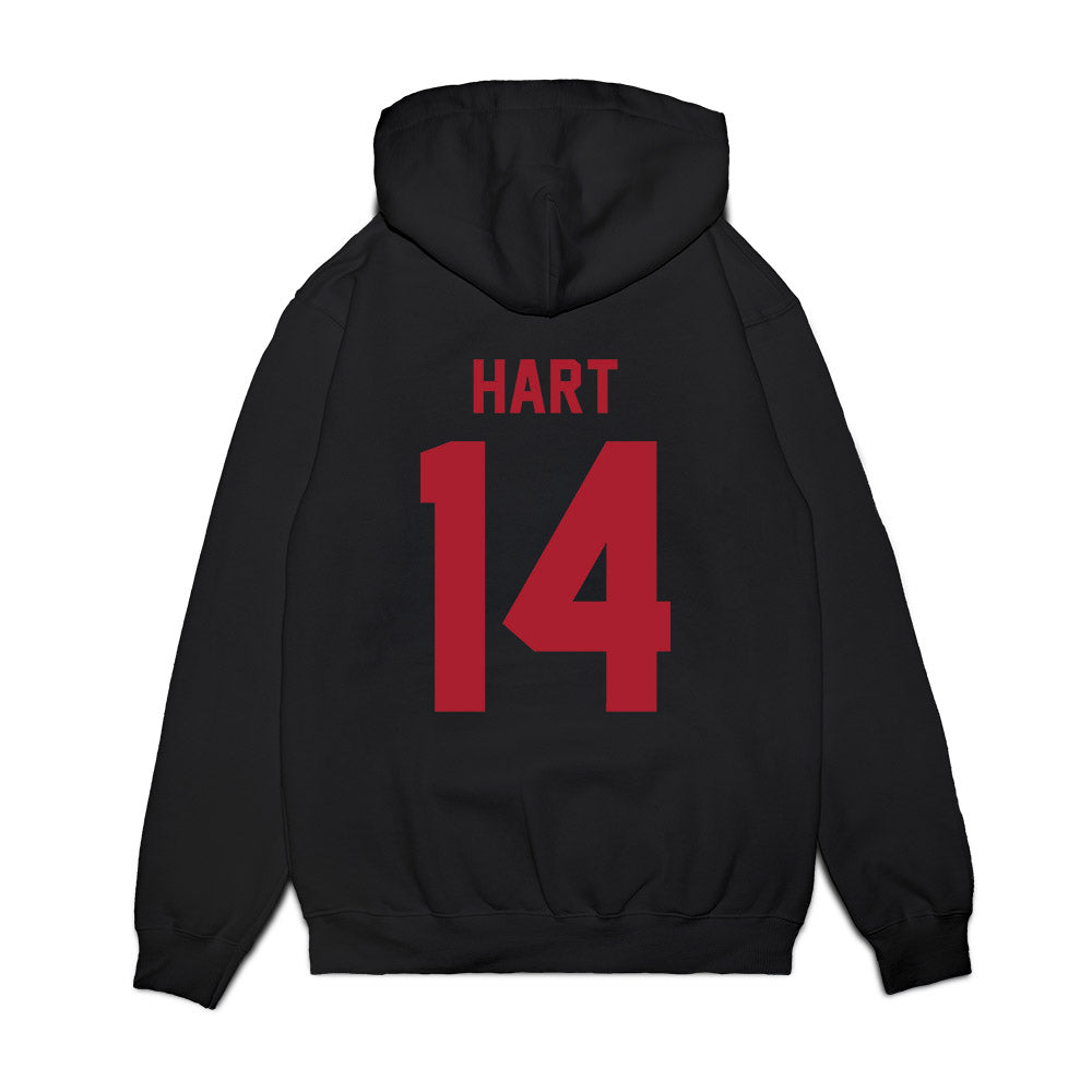 Utah - NCAA Football : JC Hart - Vintage Helmet Premium Hooded Sweatshirt-1