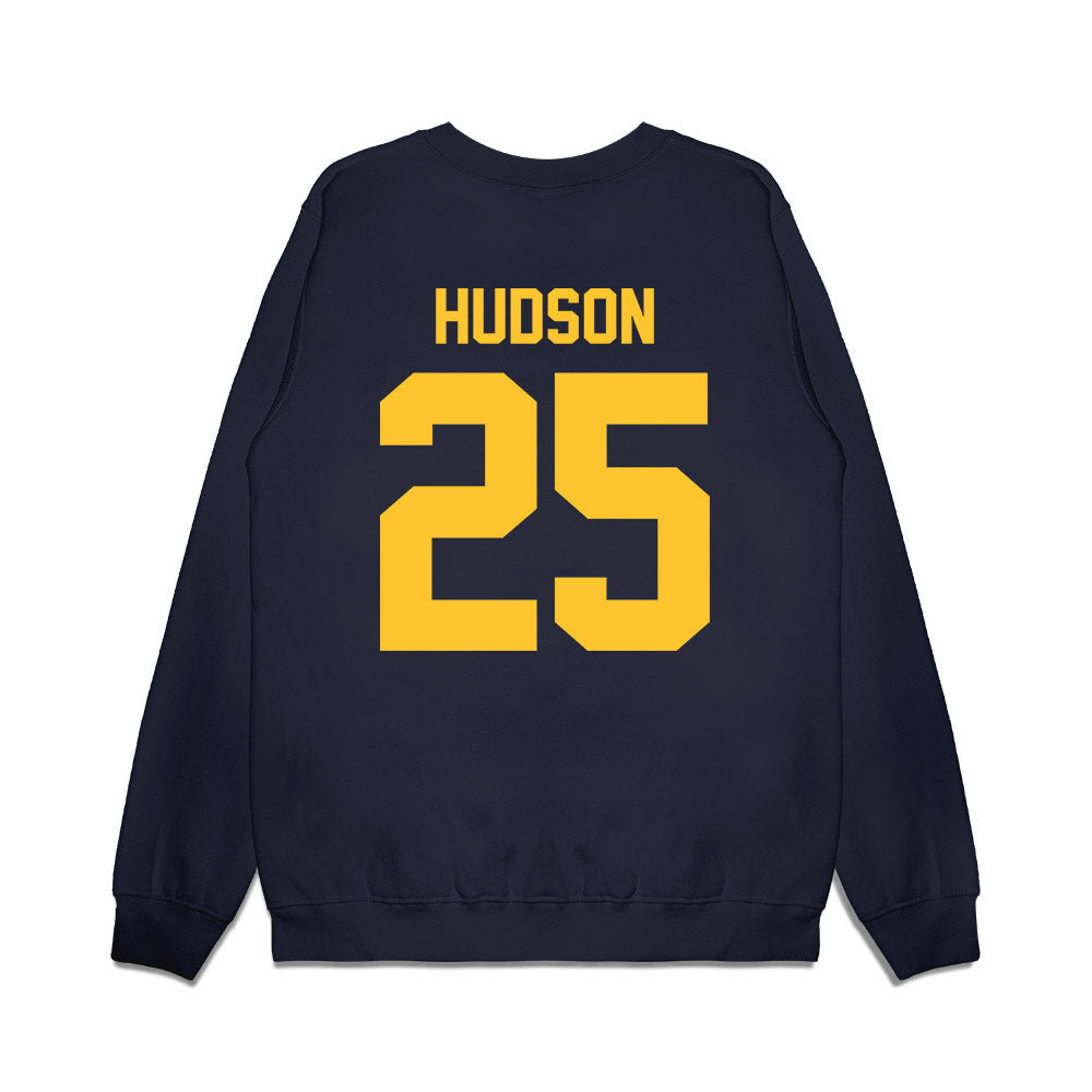 UC Berkeley - NCAA Football : Khamani Hudson - Vintage Helmet Premium Crewneck Sweatshirt-1