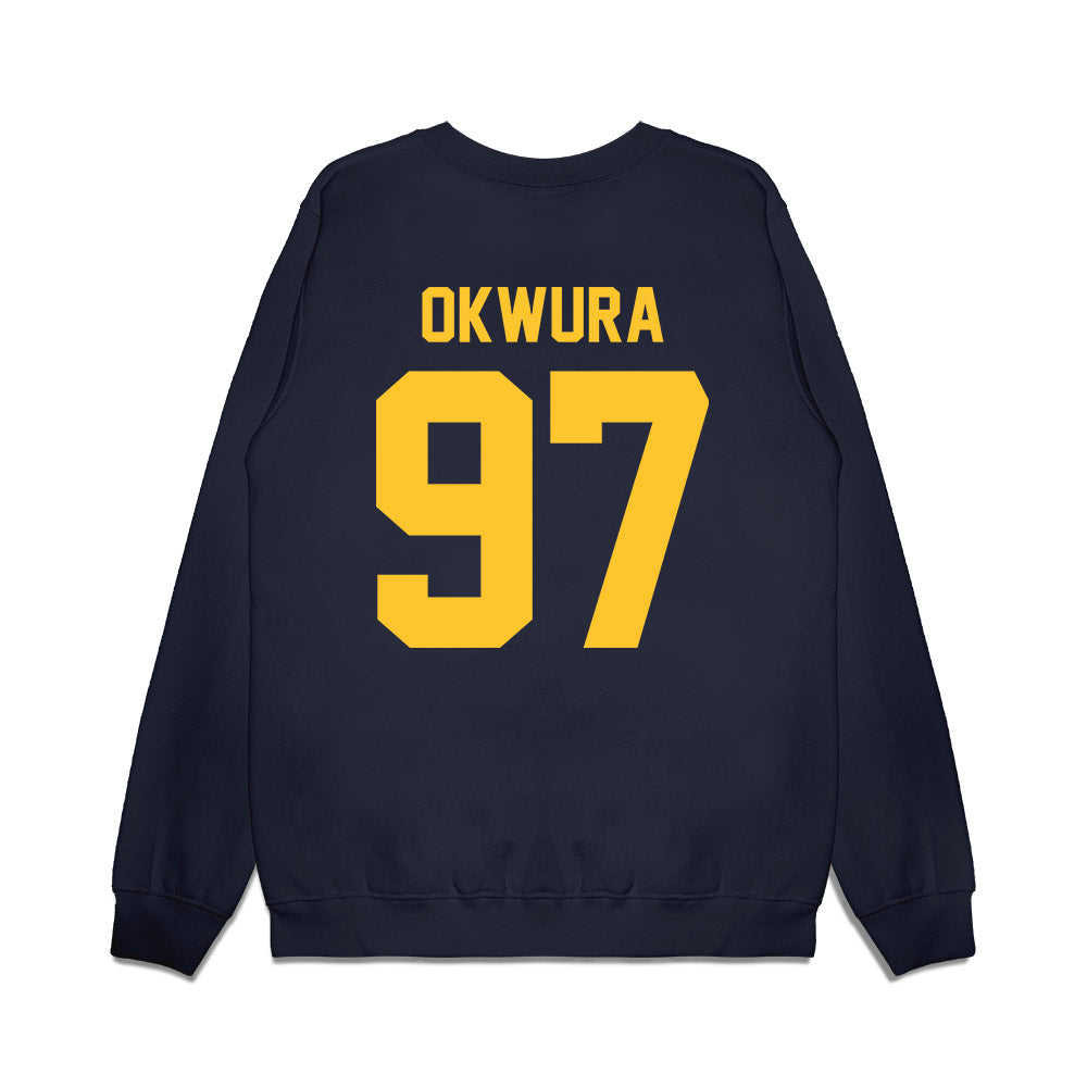UC Berkeley - NCAA Football : Michael-Anthony Okwura - Vintage Helmet Premium Crewneck Sweatshirt-1