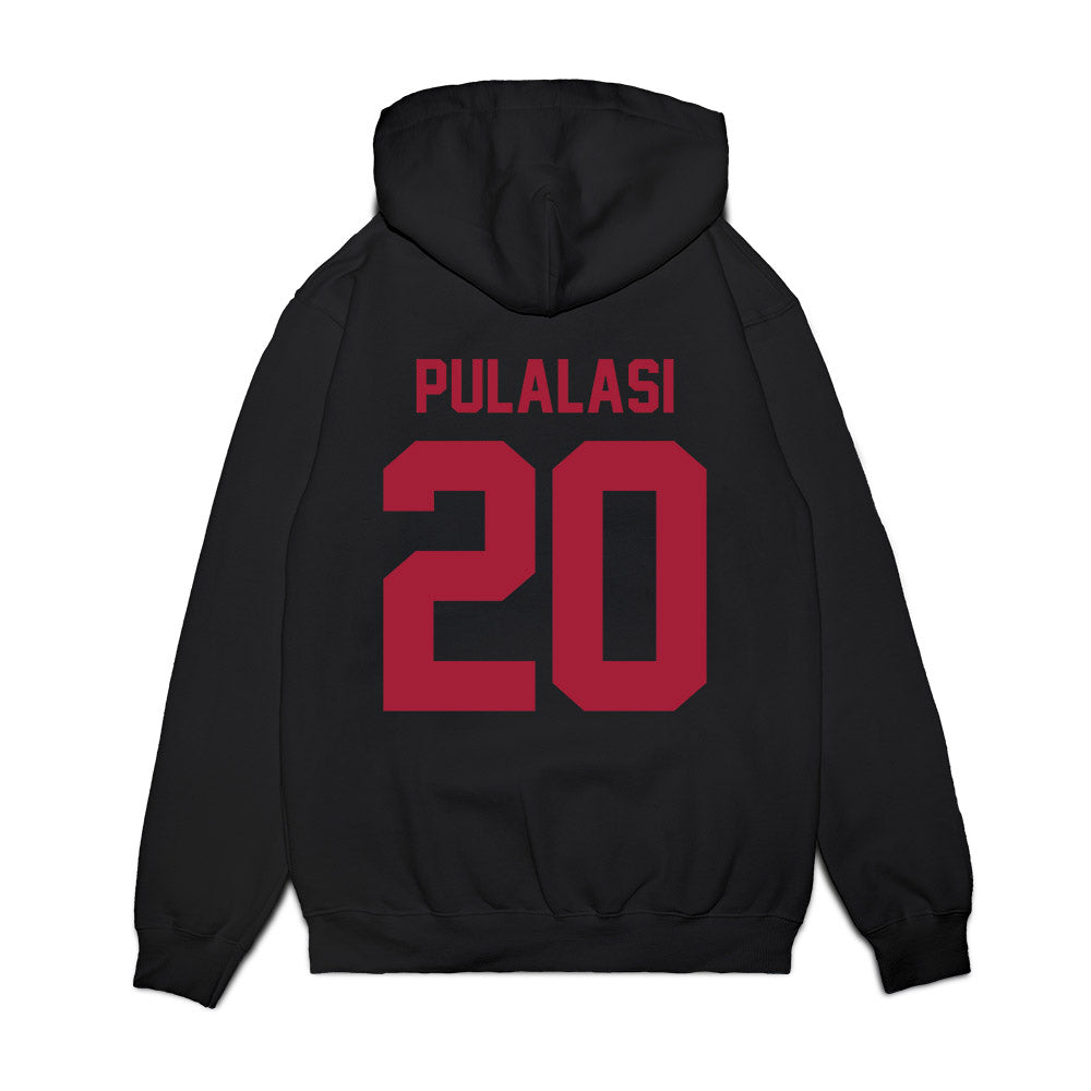 WSU - NCAA Football : Leo Pulalasi - Vintage Helmet Premium Hooded Sweatshirt-1