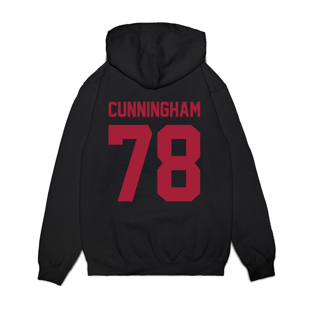 WSU - NCAA Football : Jorden Cunningham - Vintage Helmet Premium Hooded Sweatshirt-1