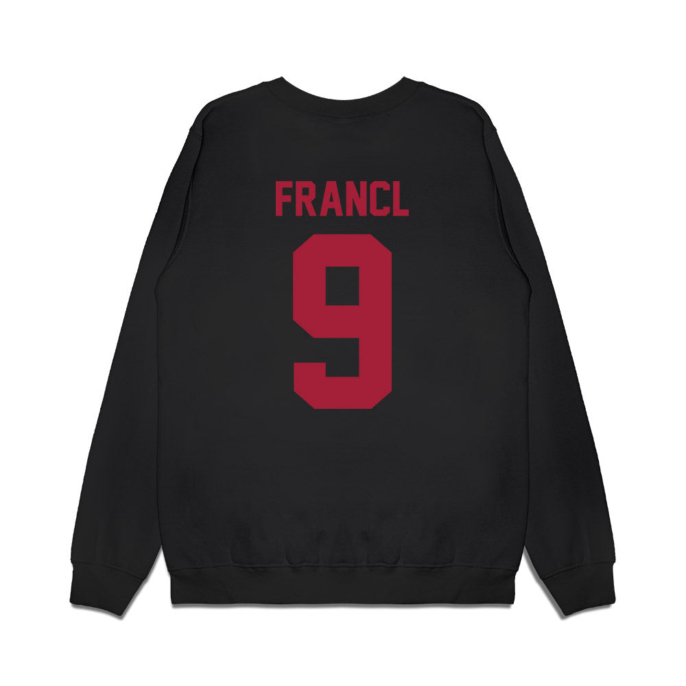 WSU - NCAA Football : Caleb Francl - Vintage Helmet Premium Crewneck Sweatshirt-1