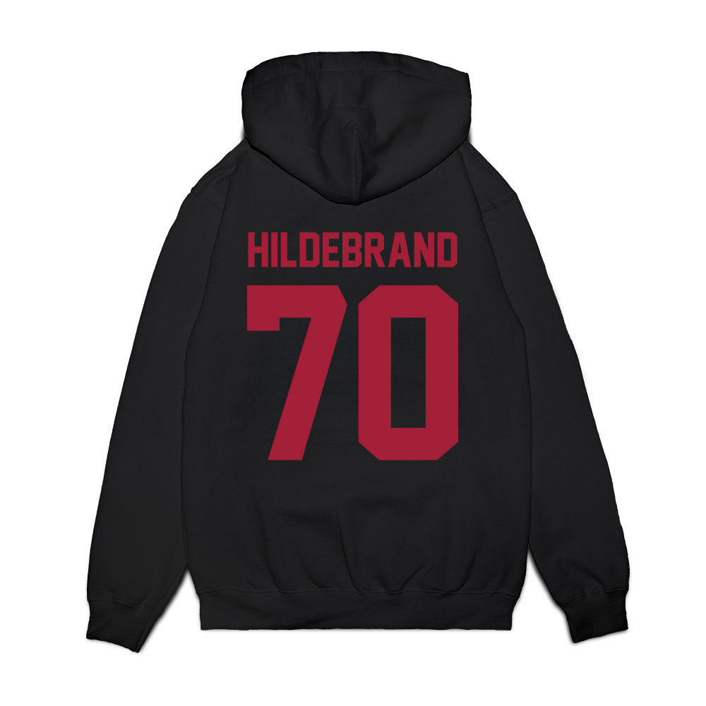 WSU - NCAA Football : Dylan Hildebrand - Vintage Helmet Premium Hooded Sweatshirt-1