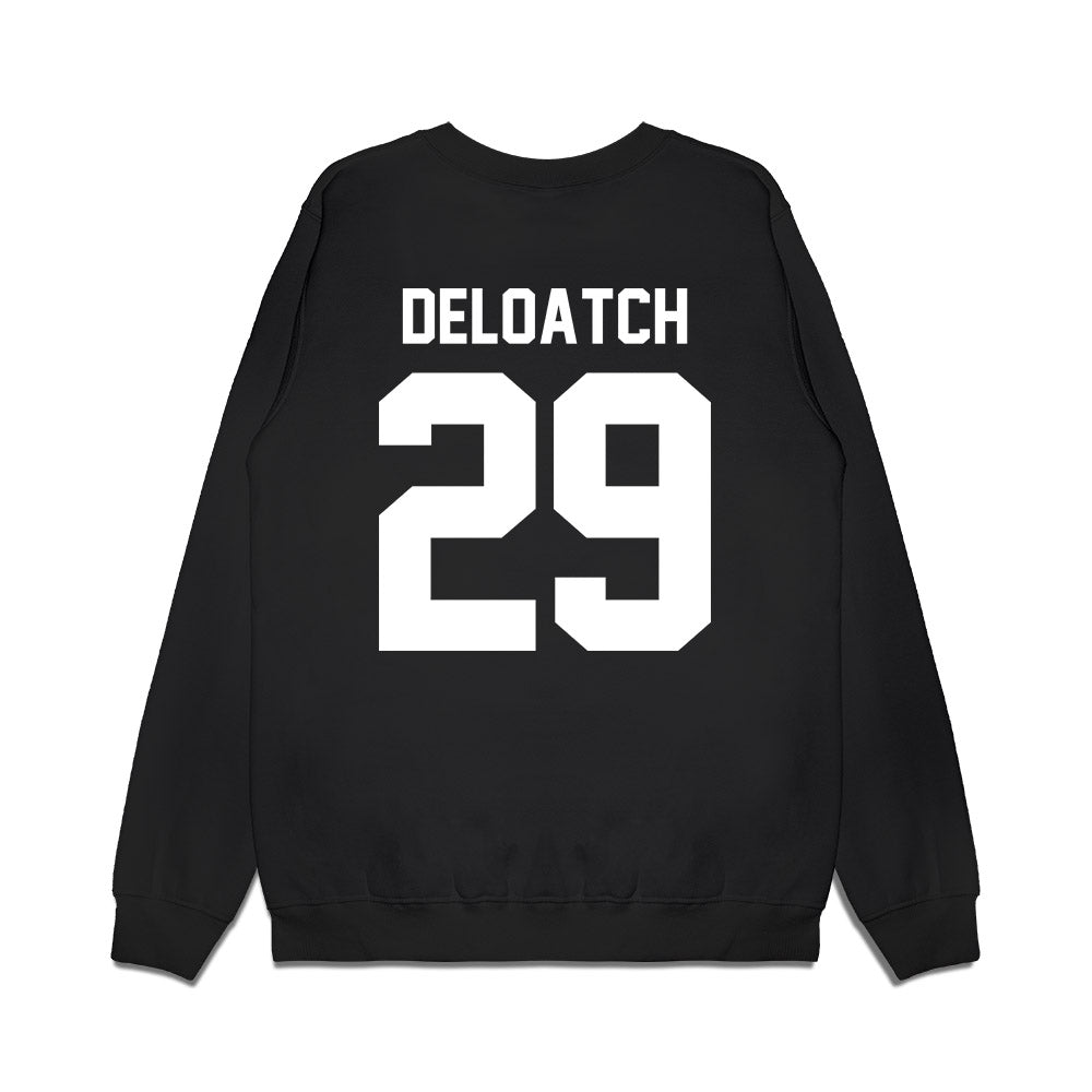 Virginia Tech - NCAA Football : Jahmari DeLoatch - Vintage Helmet Premium Crewneck Sweatshirt-1