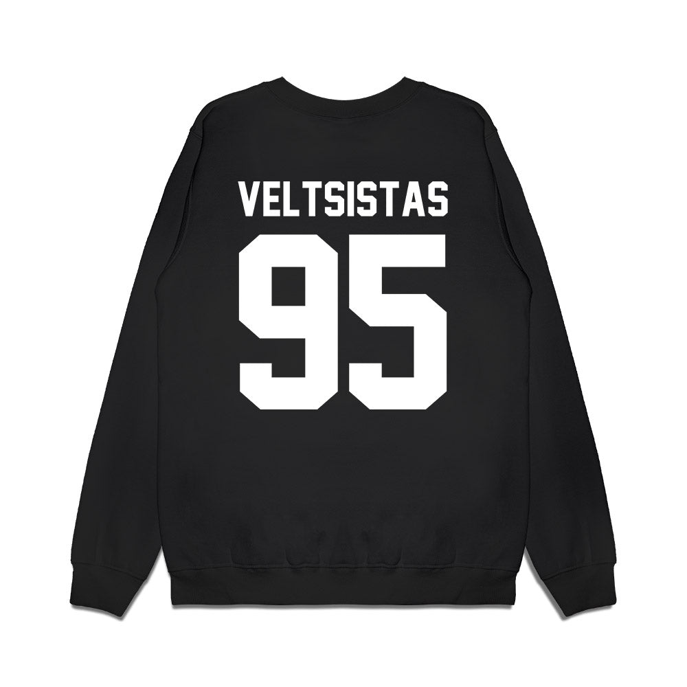 Virginia Tech - NCAA Football : Nick Veltsistas - Vintage Helmet Premium Crewneck Sweatshirt-1