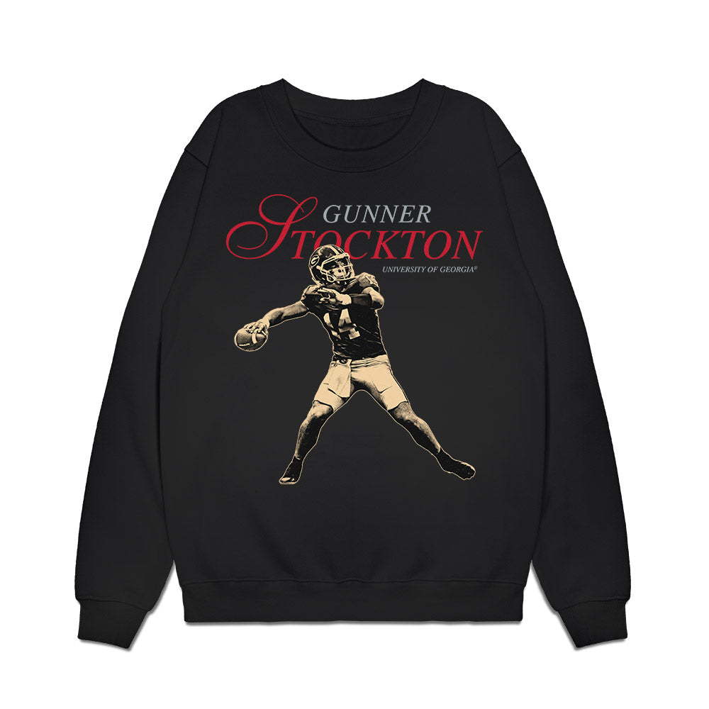 Georgia - NCAA Football : Gunner Stockton - Premium Crewneck Sweatshirt-0