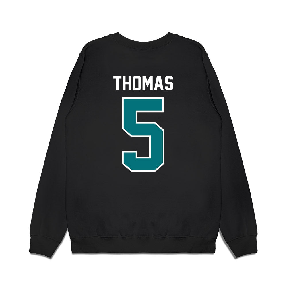 Coastal Carolina - NCAA Football : Dante Thomas - Vintage Helmet Premium Crewneck Sweatshirt-1