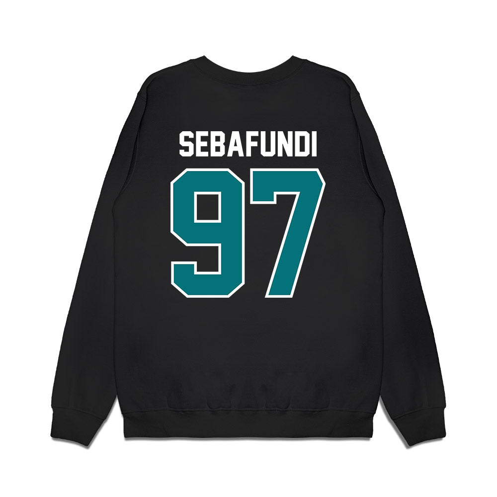 Coastal Carolina - NCAA Football : Emile Sebafundi - Vintage Helmet Premium Crewneck Sweatshirt-1