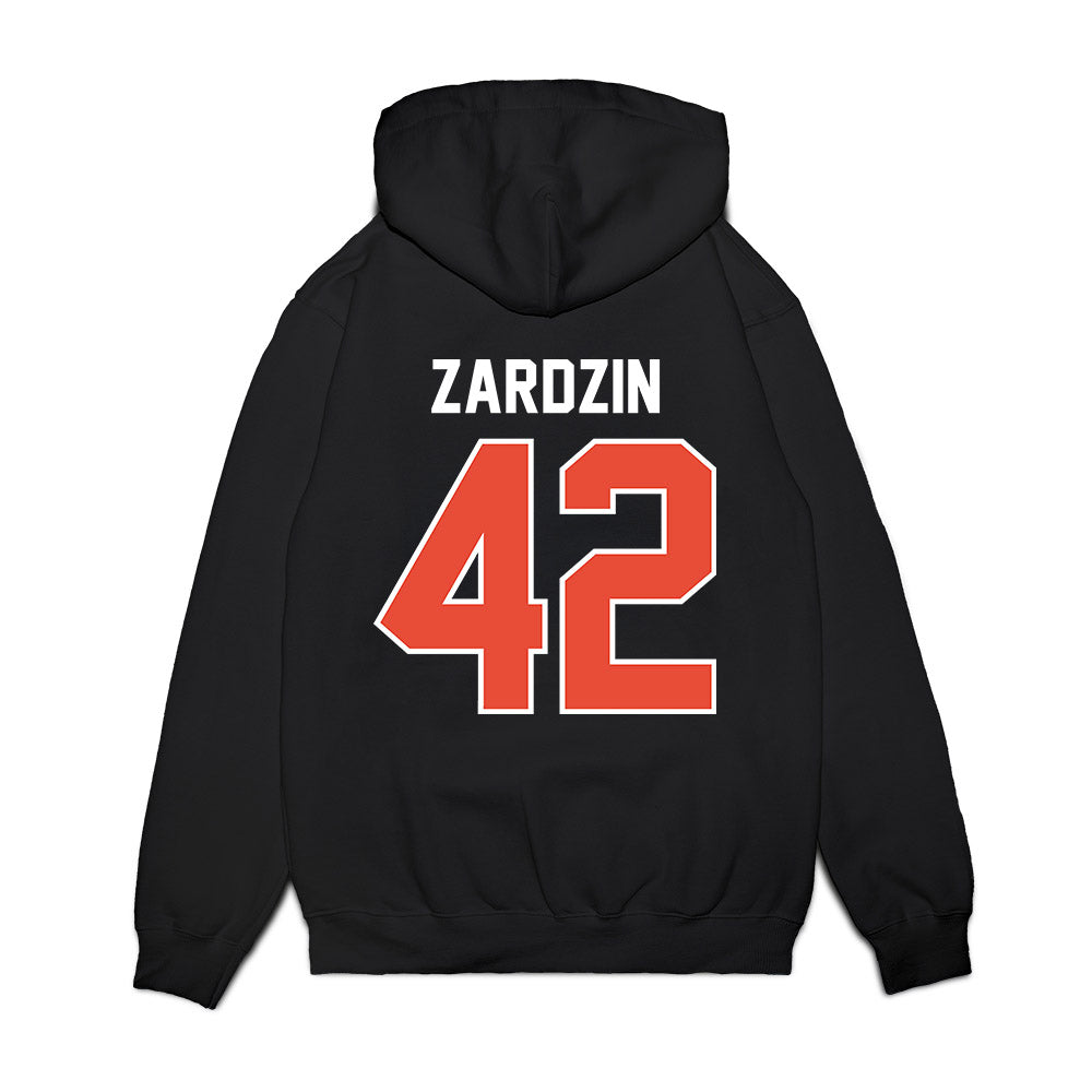Illinois - NCAA Football : Luke Zardzin - Vintage Helmet Premium Hooded Sweatshirt-1