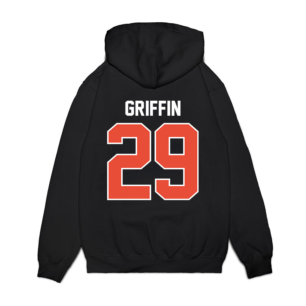 Illinois - NCAA Football : TJ Griffin - Vintage Helmet Premium Hooded Sweatshirt-1