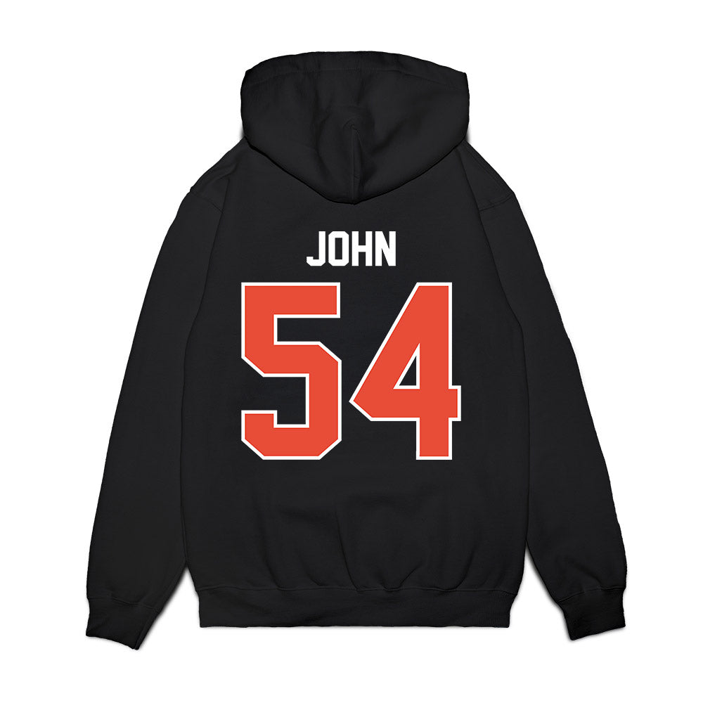 Illinois - NCAA Football : Demetrius John - Vintage Helmet Premium Hooded Sweatshirt-1