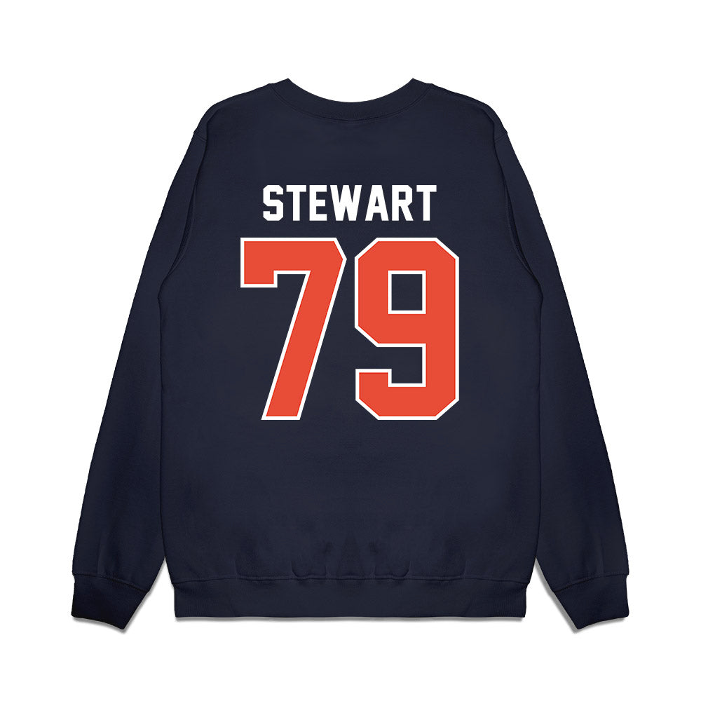 Illinois - NCAA Football : Zafir Stewart - Vintage Helmet Premium Crewneck Sweatshirt-1