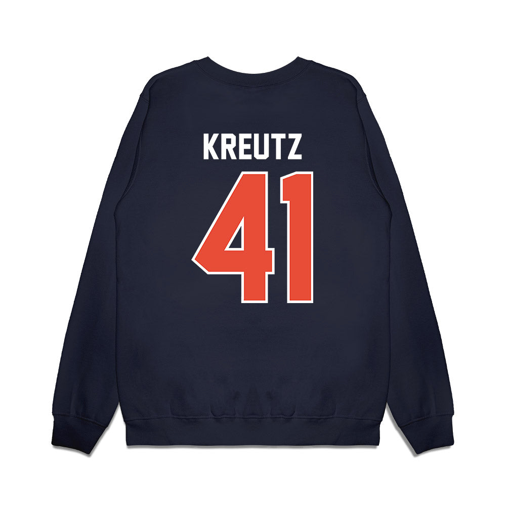 Illinois - NCAA Football : James Kreutz - Vintage Helmet Premium Crewneck Sweatshirt-1