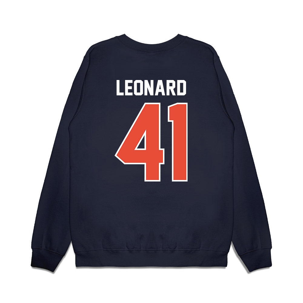 Illinois - NCAA Football : Clayton Leonard - Vintage Helmet Premium Crewneck Sweatshirt-1