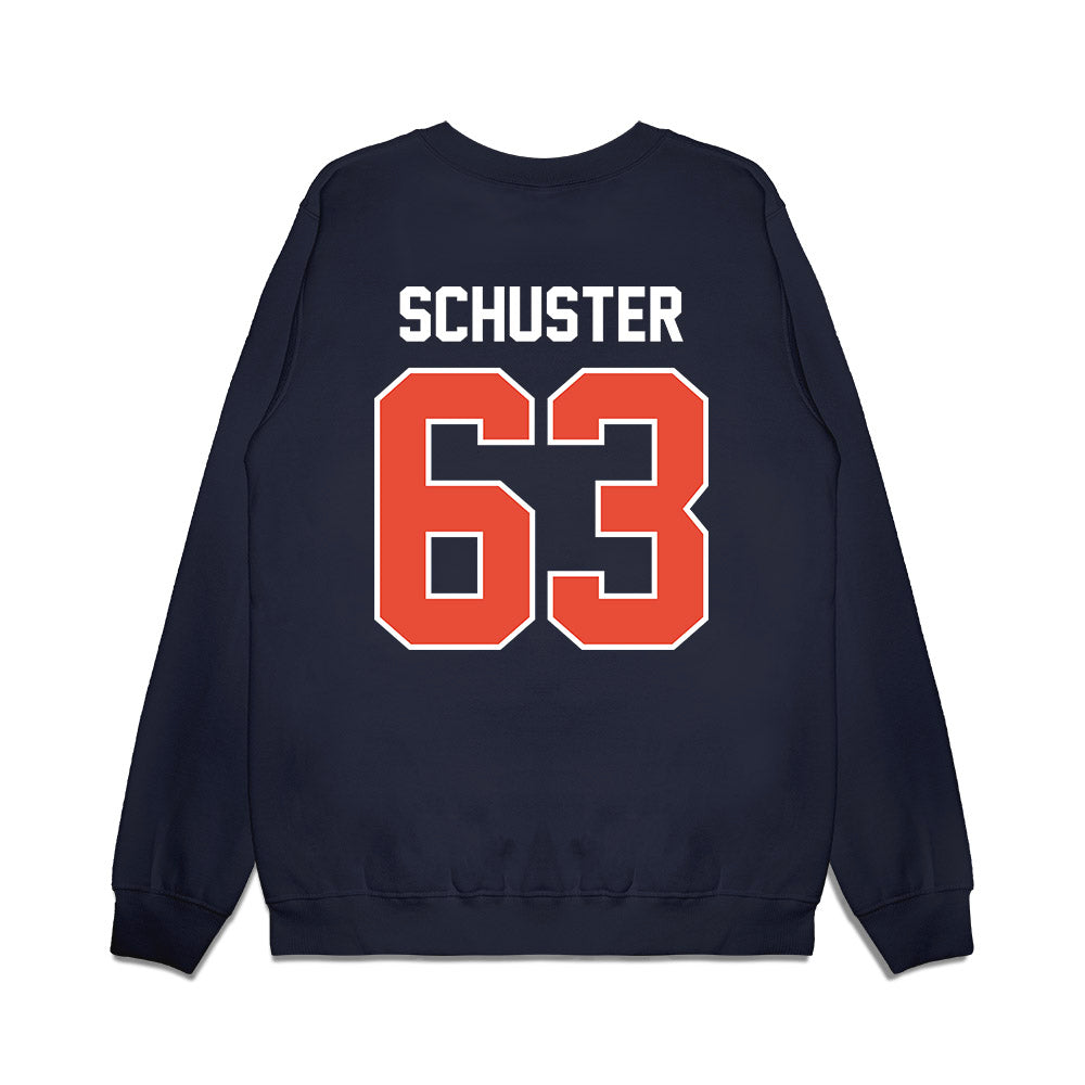 Illinois - NCAA Football : Dezmond Schuster - Vintage Helmet Premium Crewneck Sweatshirt-1