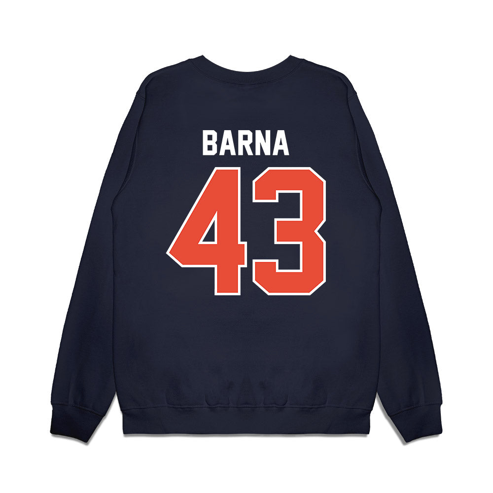 Illinois - NCAA Football : Joe Barna - Vintage Helmet Premium Crewneck Sweatshirt-1