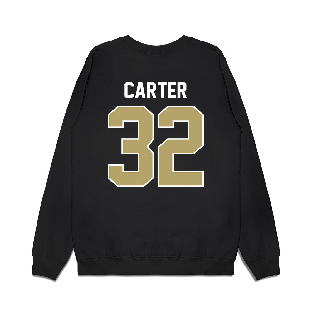Central Florida - NCAA Football : Michael Carter - Vintage Helmet Premium Crewneck Sweatshirt-1