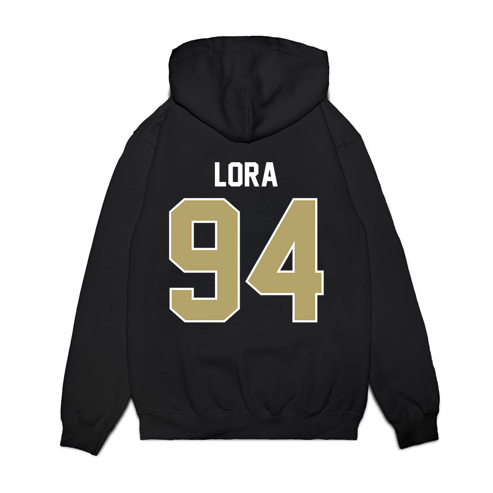 Central Florida - NCAA Football : Rodney Lora - Vintage Helmet Premium Hooded Sweatshirt-1
