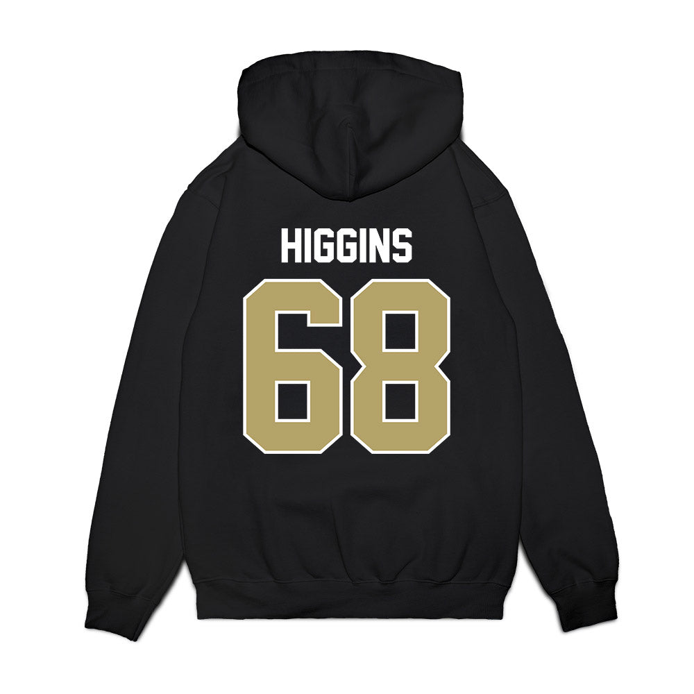 Central Florida - NCAA Football : Ethan Higgins - Vintage Helmet Premium Hooded Sweatshirt-1