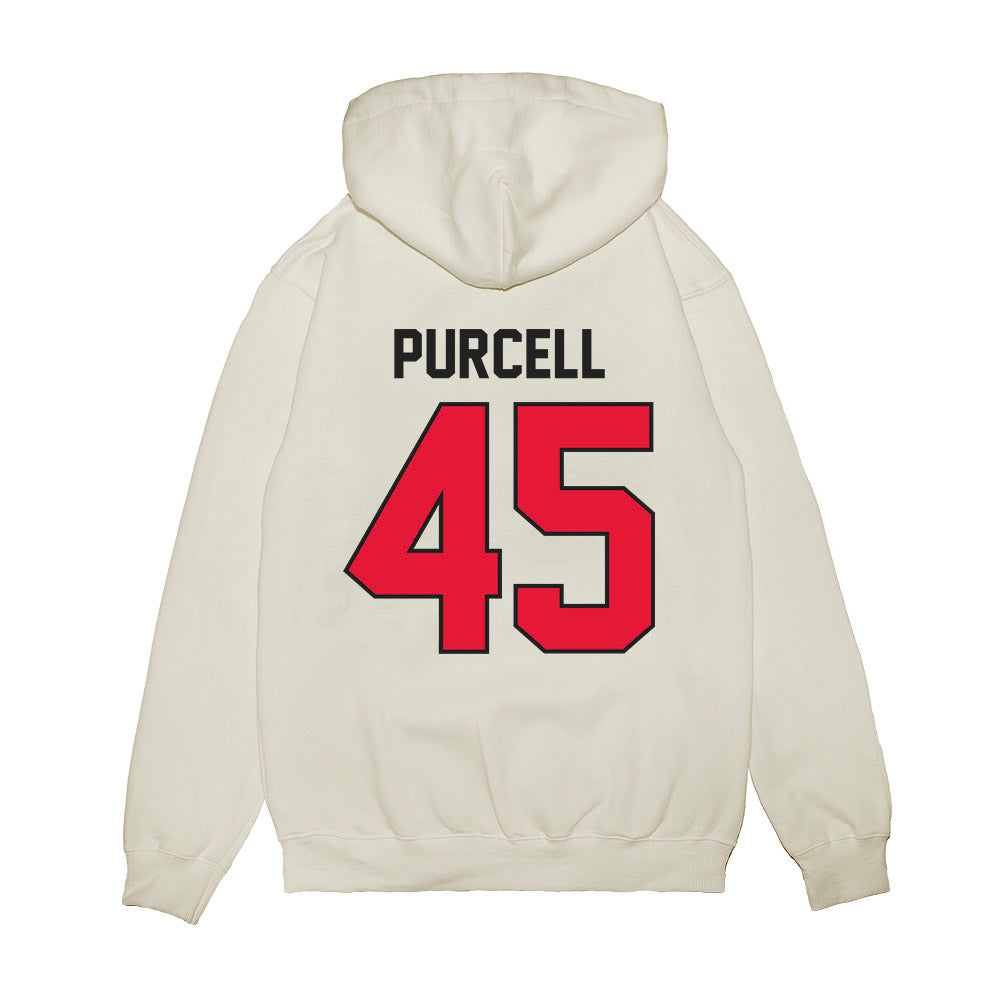 Rutgers - NCAA Football : Shawn Purcell - Vintage Helmet Premium Hooded Sweatshirt-1
